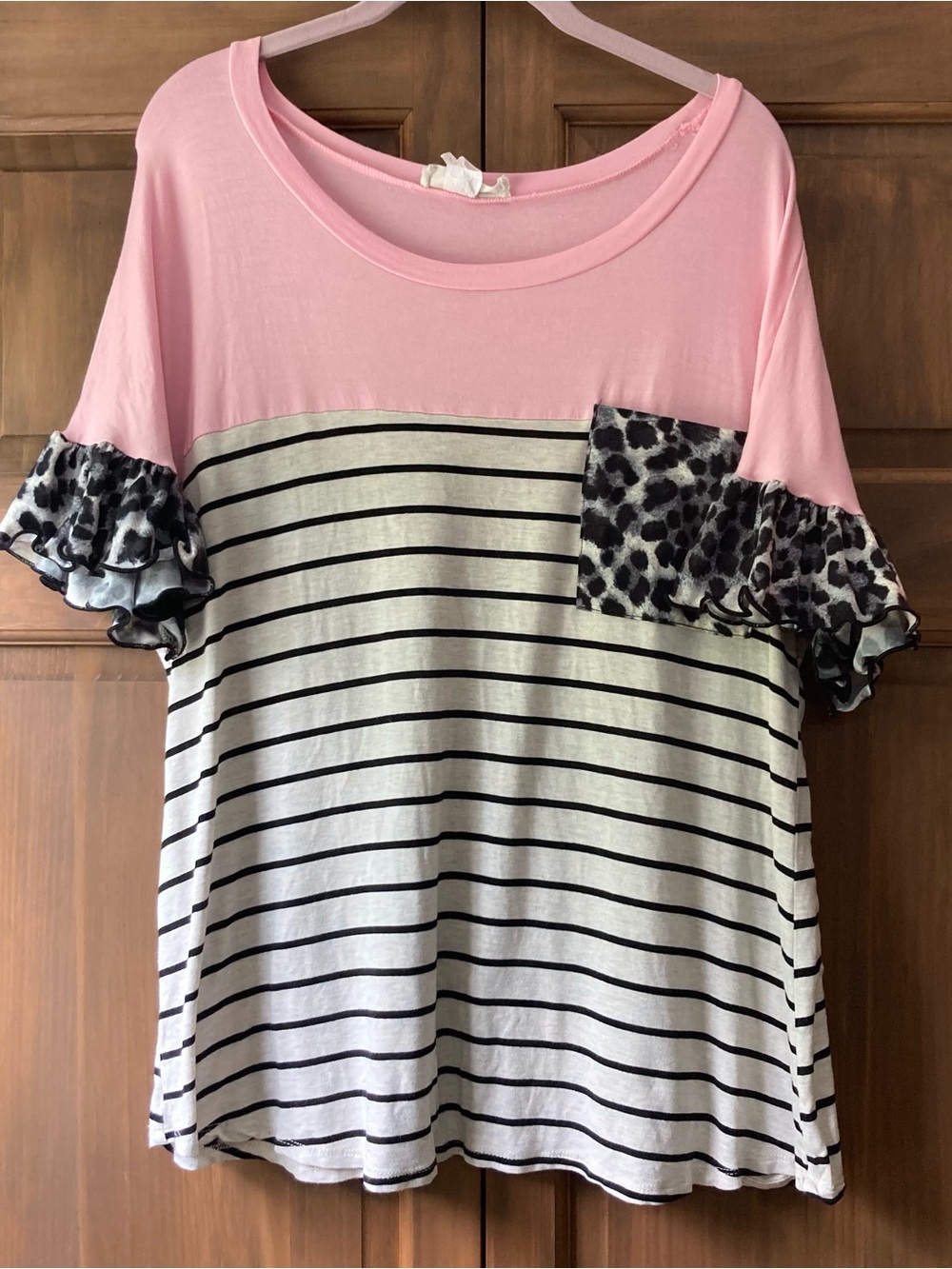 Blue Soft & Stretchy Multiprint Top 2X